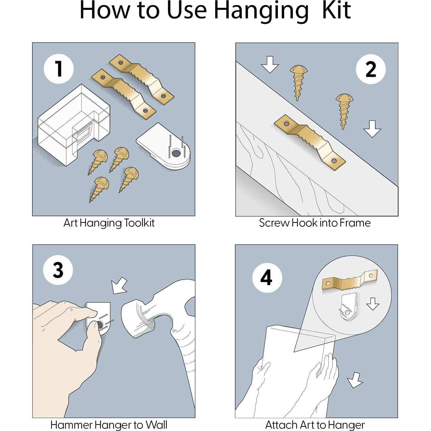 Juego de Arte en Lienzo Enmarcado Wall26 3 Paneles 60x40 cm