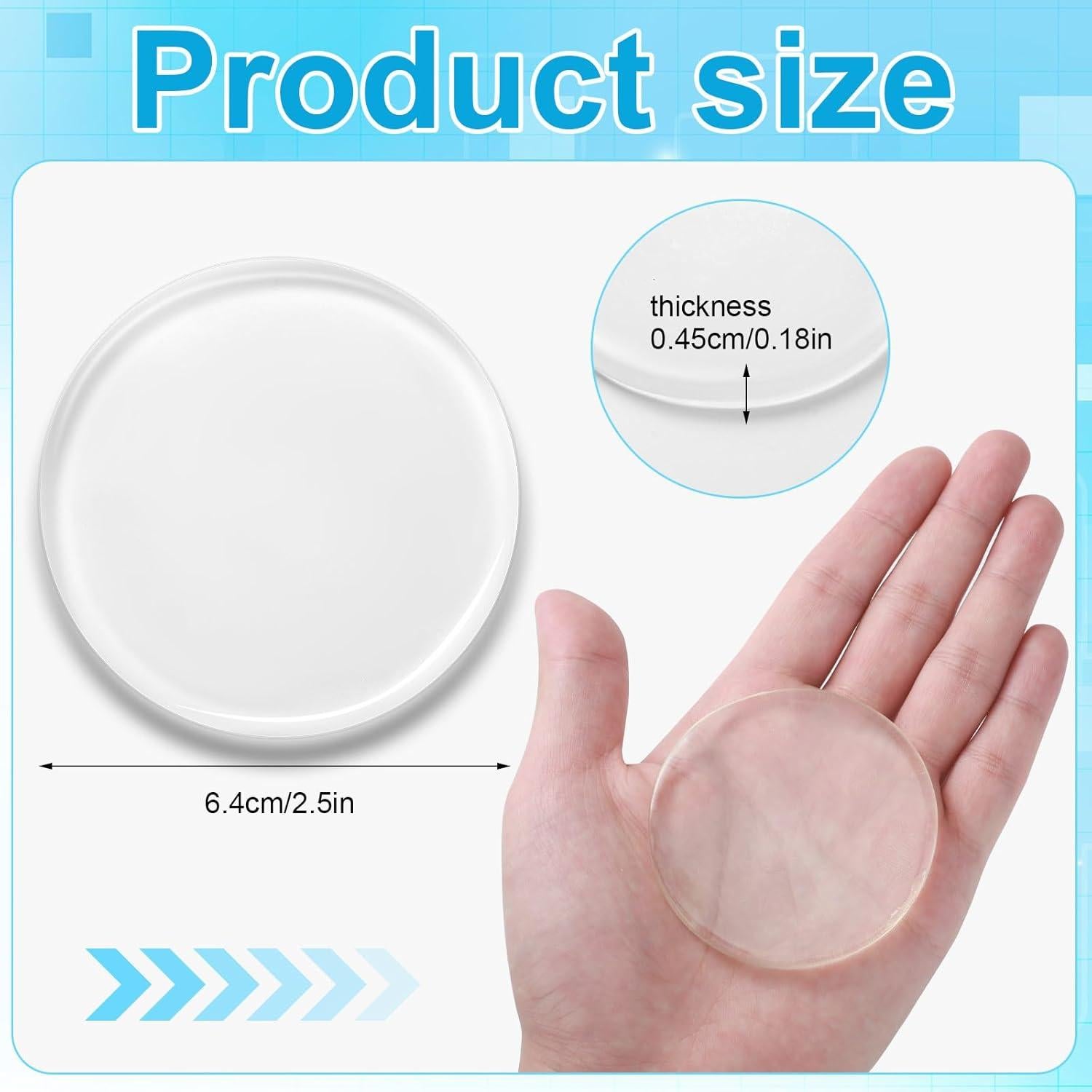 Parches de Forro Protésico Geiserailie 6 Pcs 6.35 cm