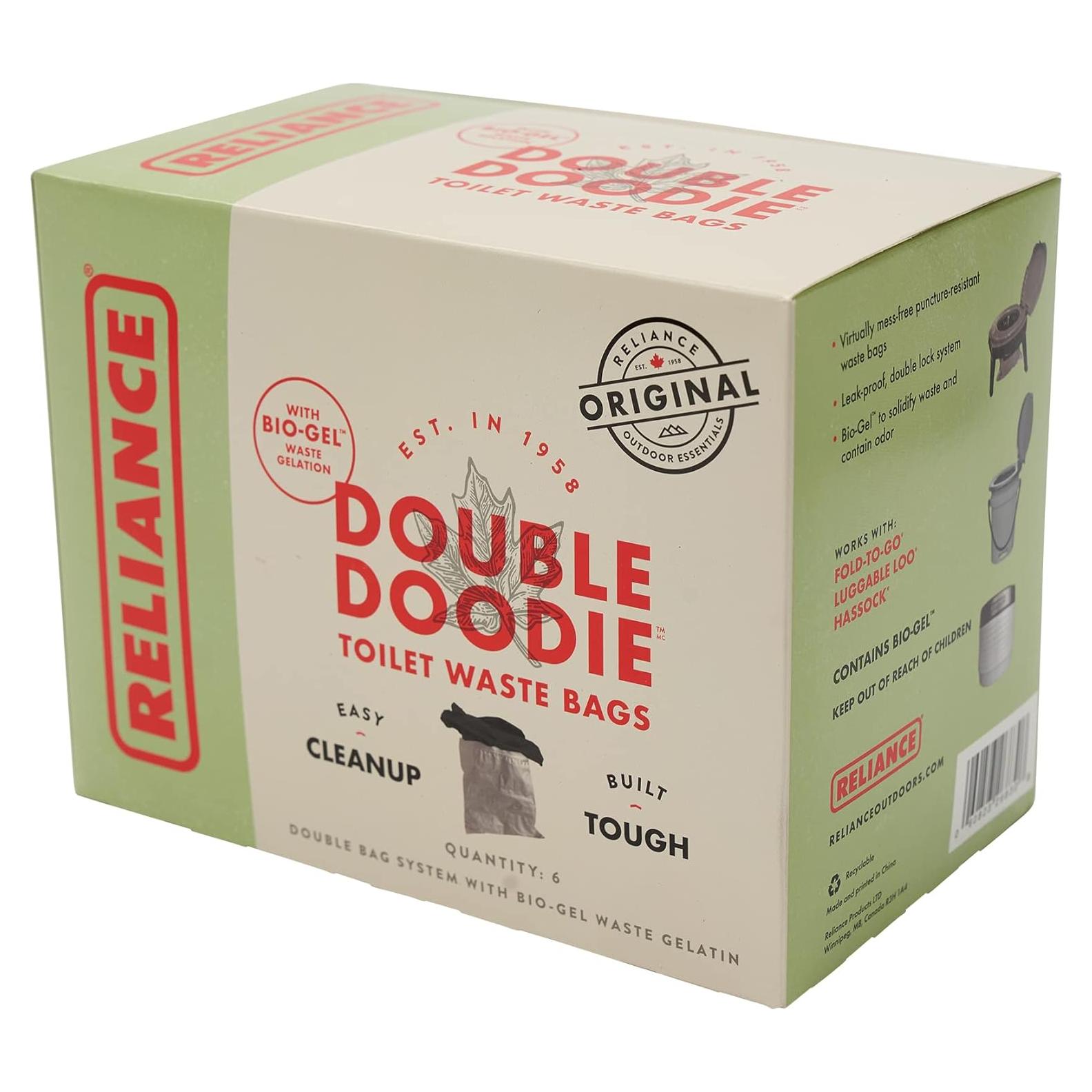 Bolsas de Desechos Inodoro Reliance Doble Doodie 6 Pzas