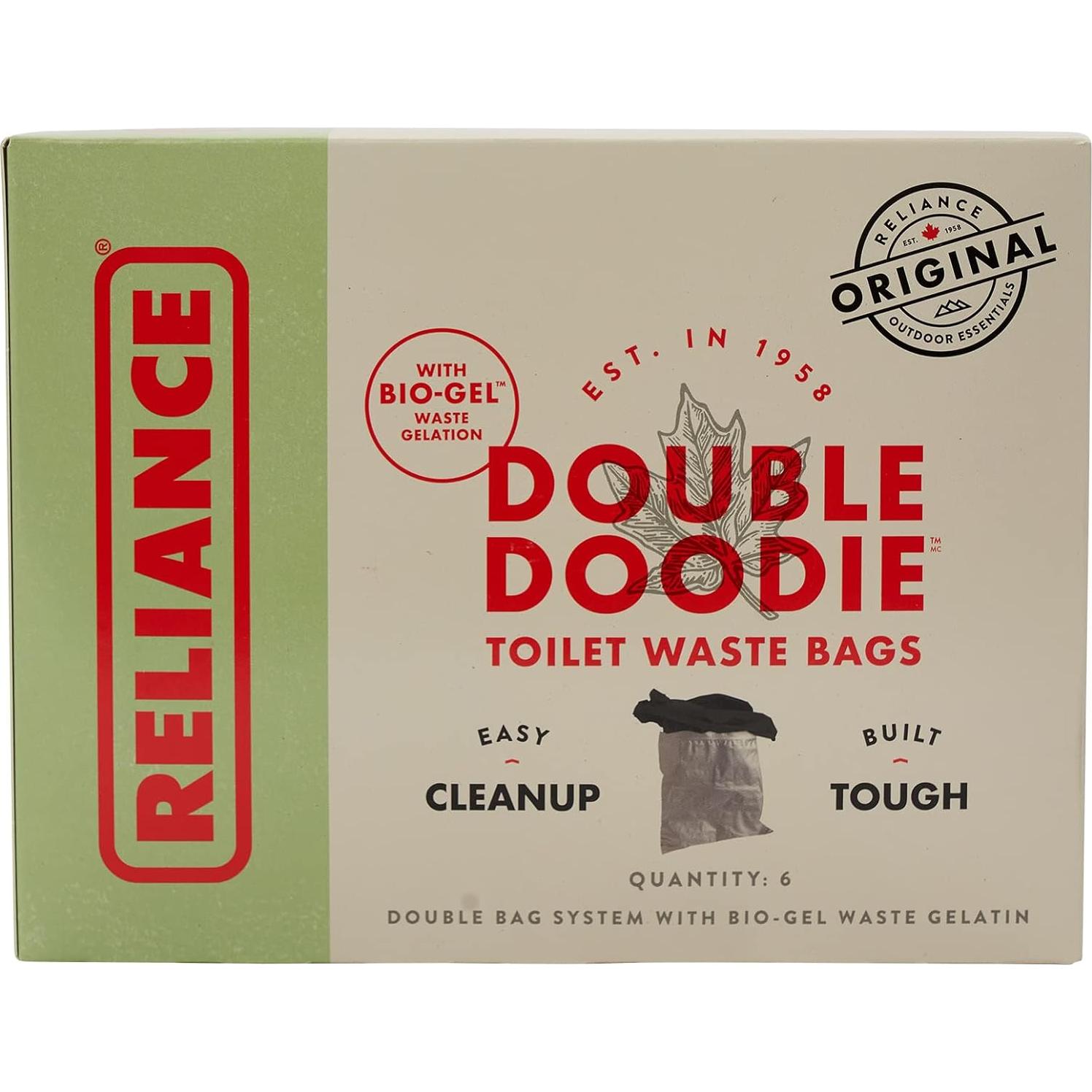 Bolsas de Desechos Inodoro Reliance Doble Doodie 6 Pzas