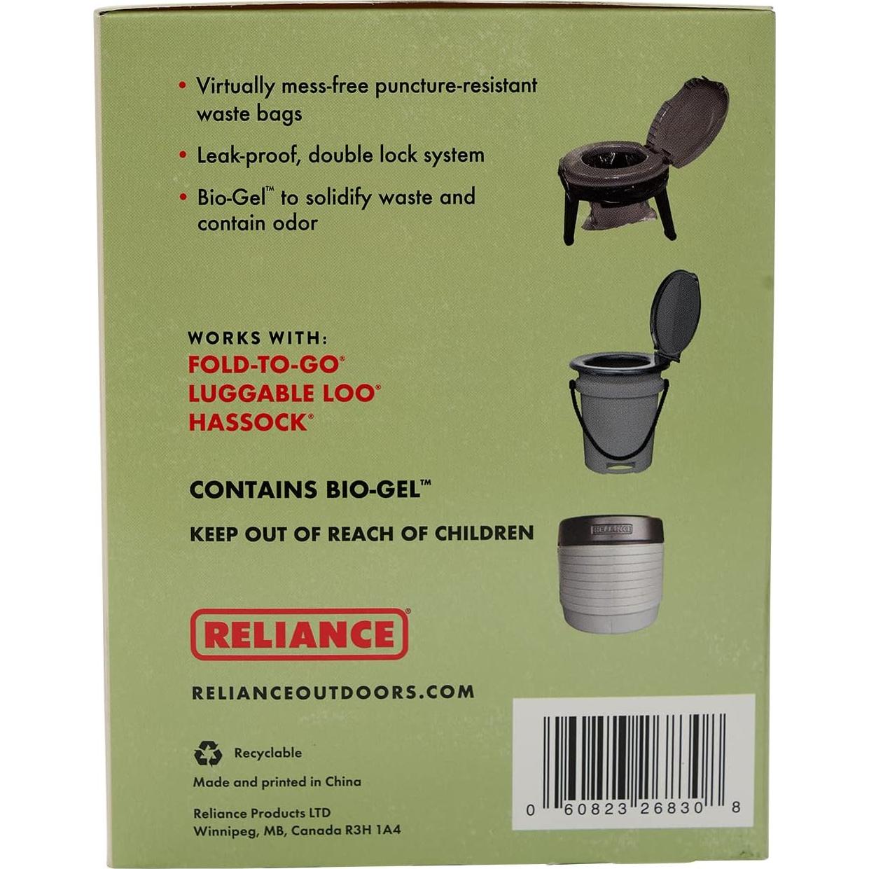 Bolsas de Desechos Inodoro Reliance Doble Doodie 6 Pzas