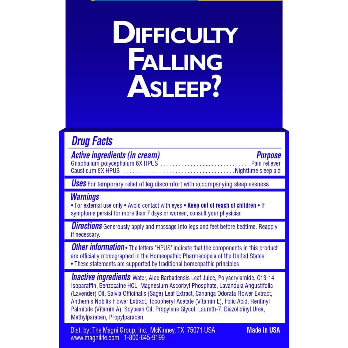 Crema Relajante para Piernas MagniLife 113.4g - Alivio Natural