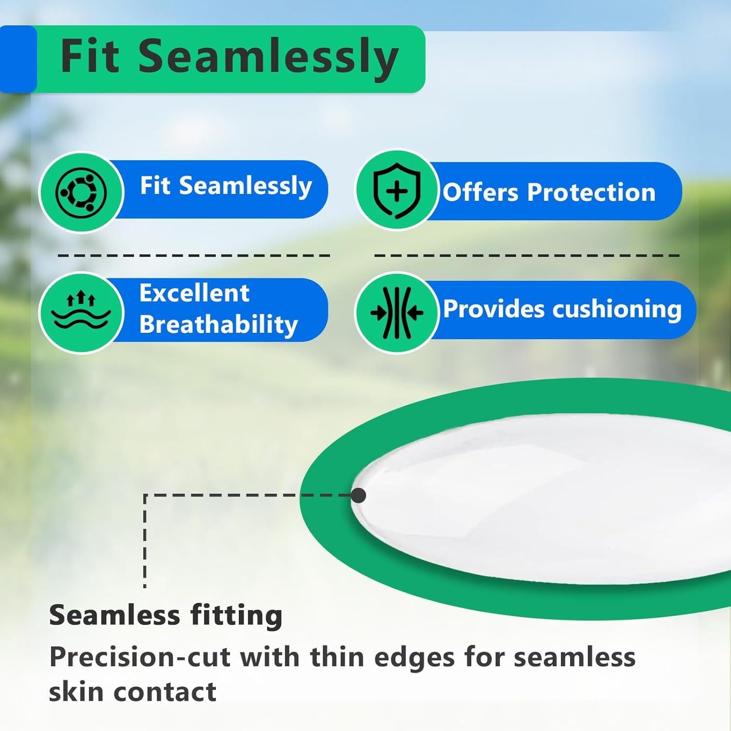 6 Parches de Silicona Reutilizables para Prótesis HAVANSIDY