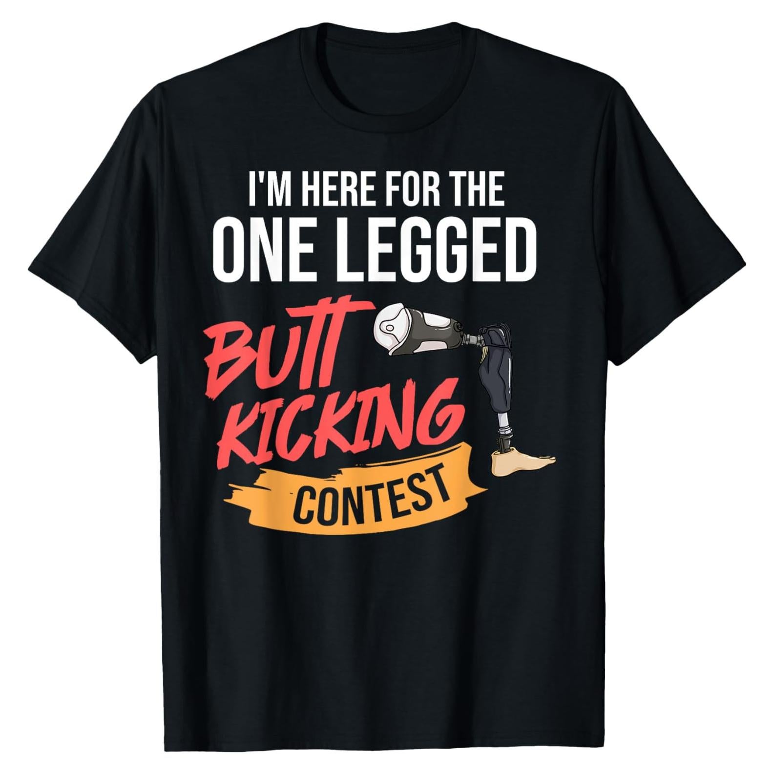 Camiseta Humorística para Amputados Regalo Prótese Pierna - Negro