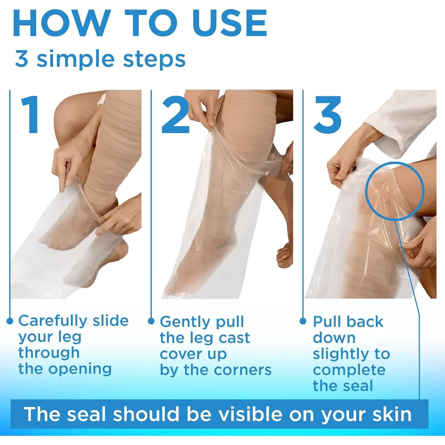 Cubiertas de Yeso Impermeables Mighty-X para Pierna 2pk