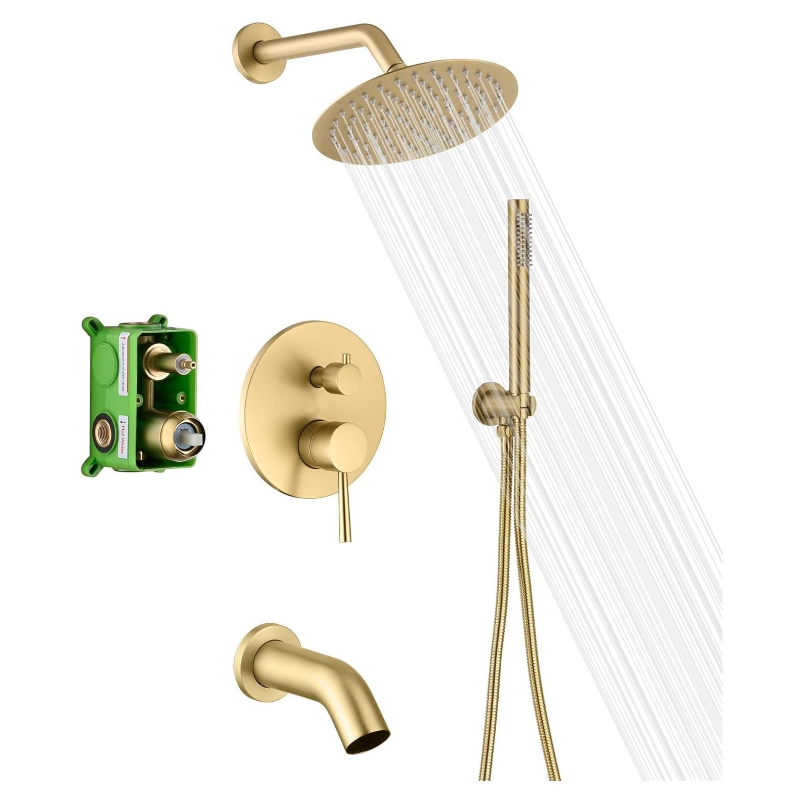 Sistema de Ducha SUMERAIN 3 Funciones Dorado Cepillado