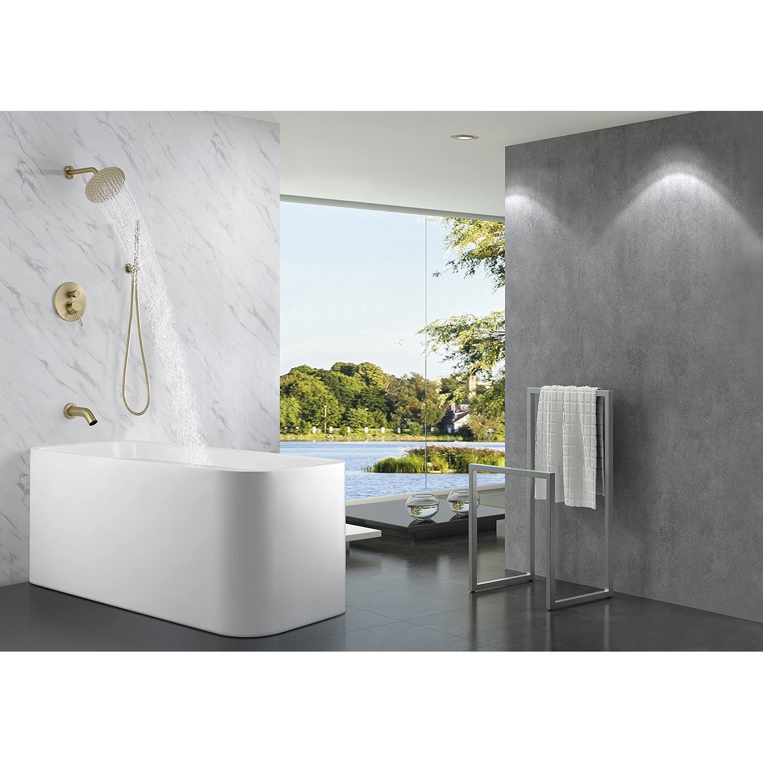 Sistema de Ducha SUMERAIN 3 Funciones Dorado Cepillado