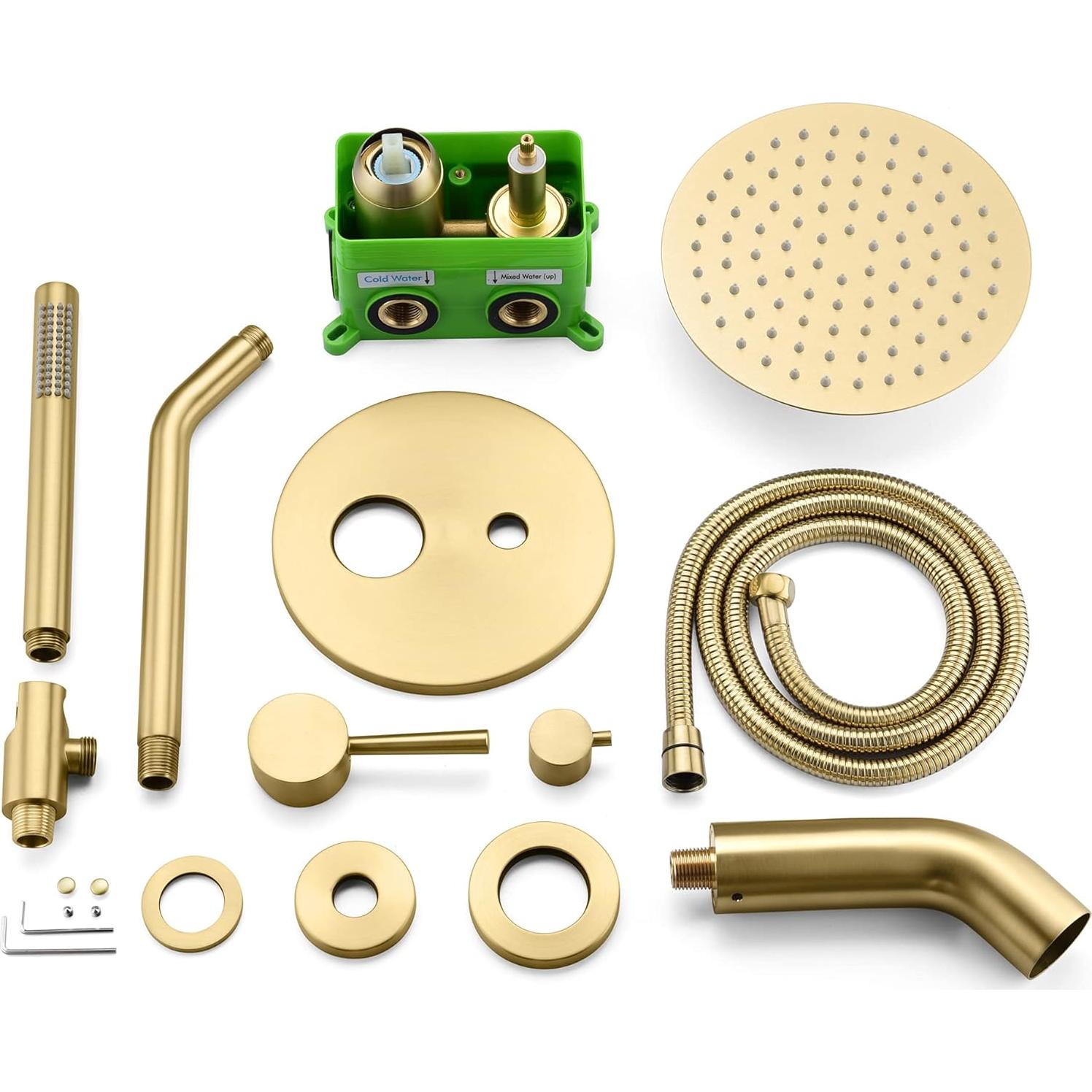 Sistema de Ducha SUMERAIN 3 Funciones Dorado Cepillado