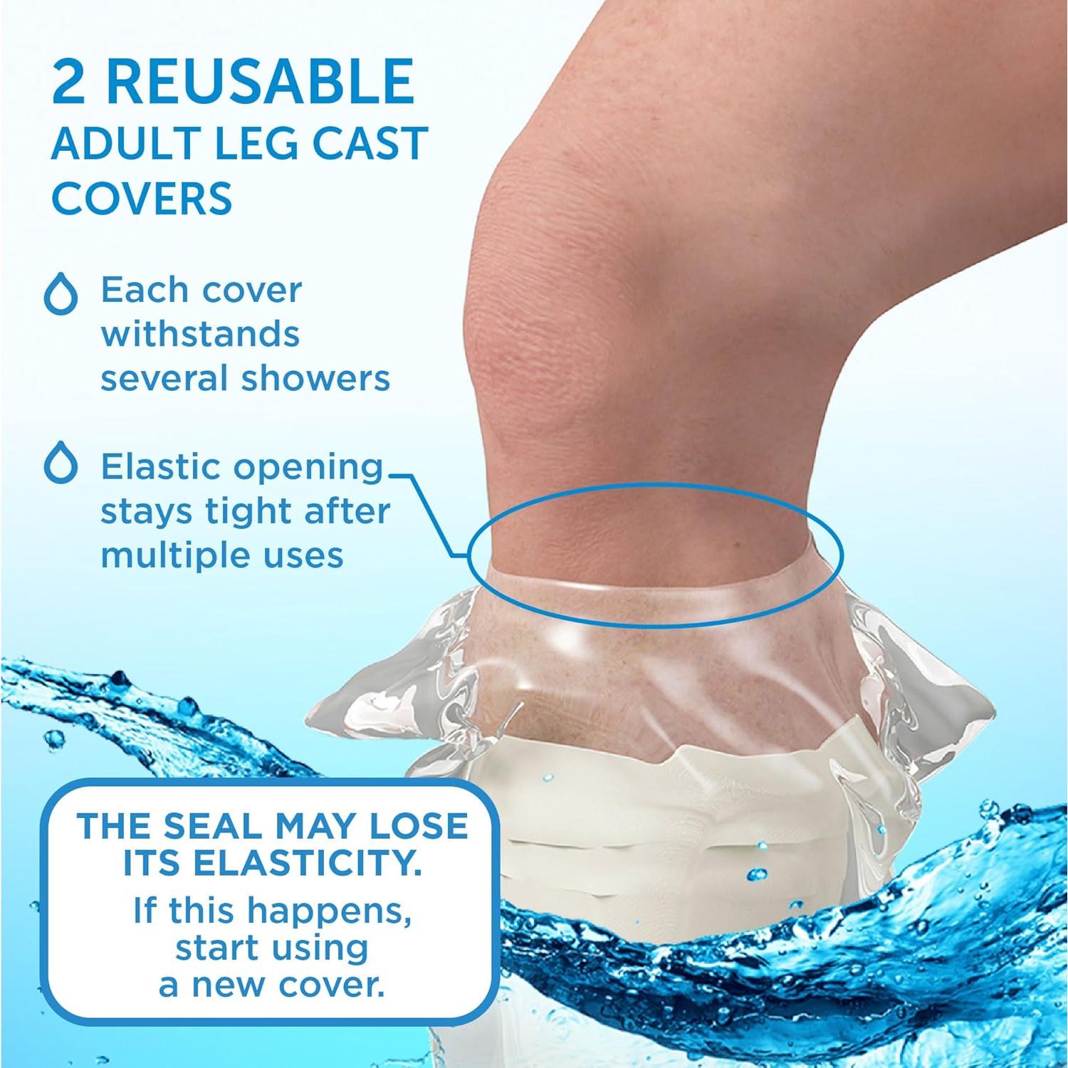 Cubiertas de yeso impermeables Mighty-X 2pk para pierna