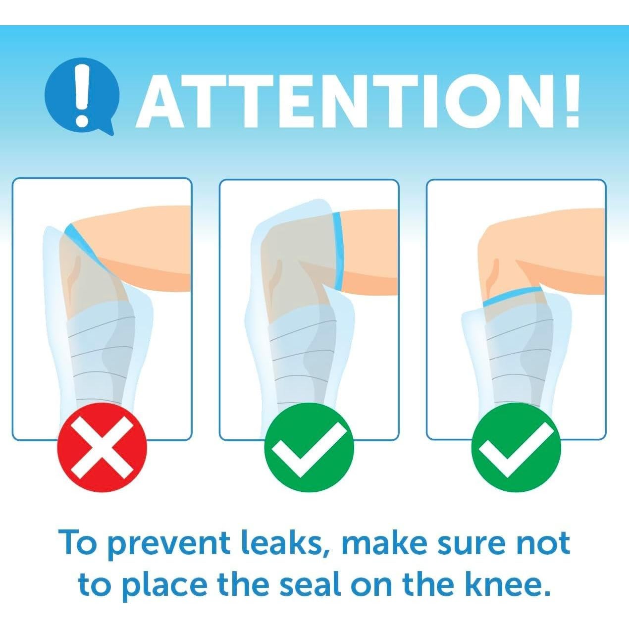 Cubiertas de yeso impermeables Mighty-X 2pk para pierna