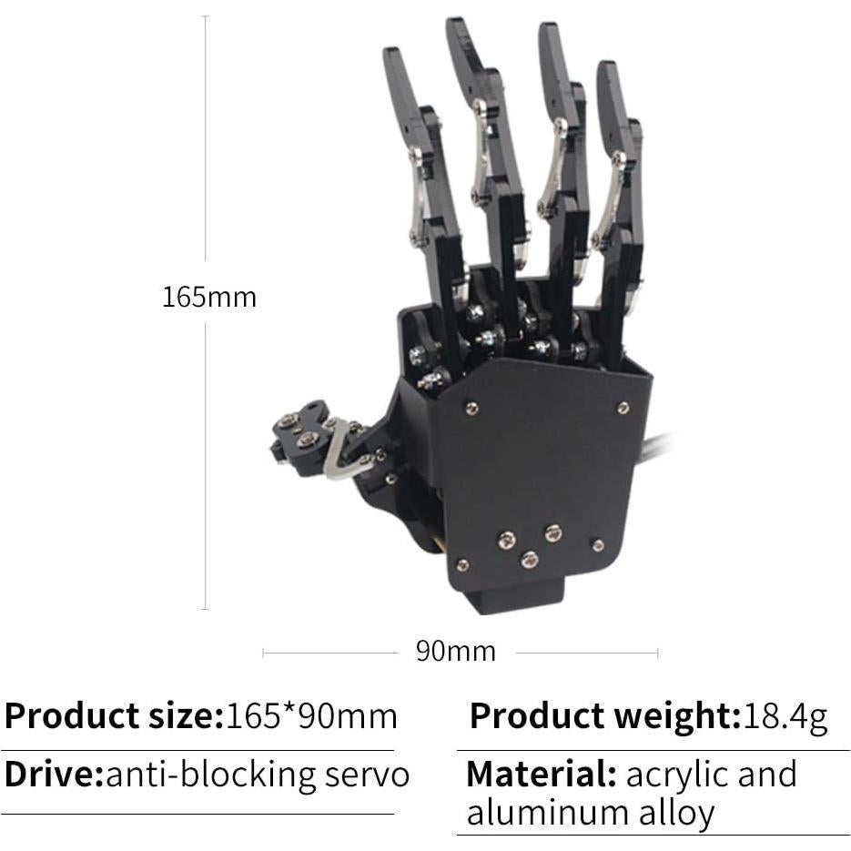 Robot Mano Mecánica Biónica Izquierda Hiwonder 165x90mm