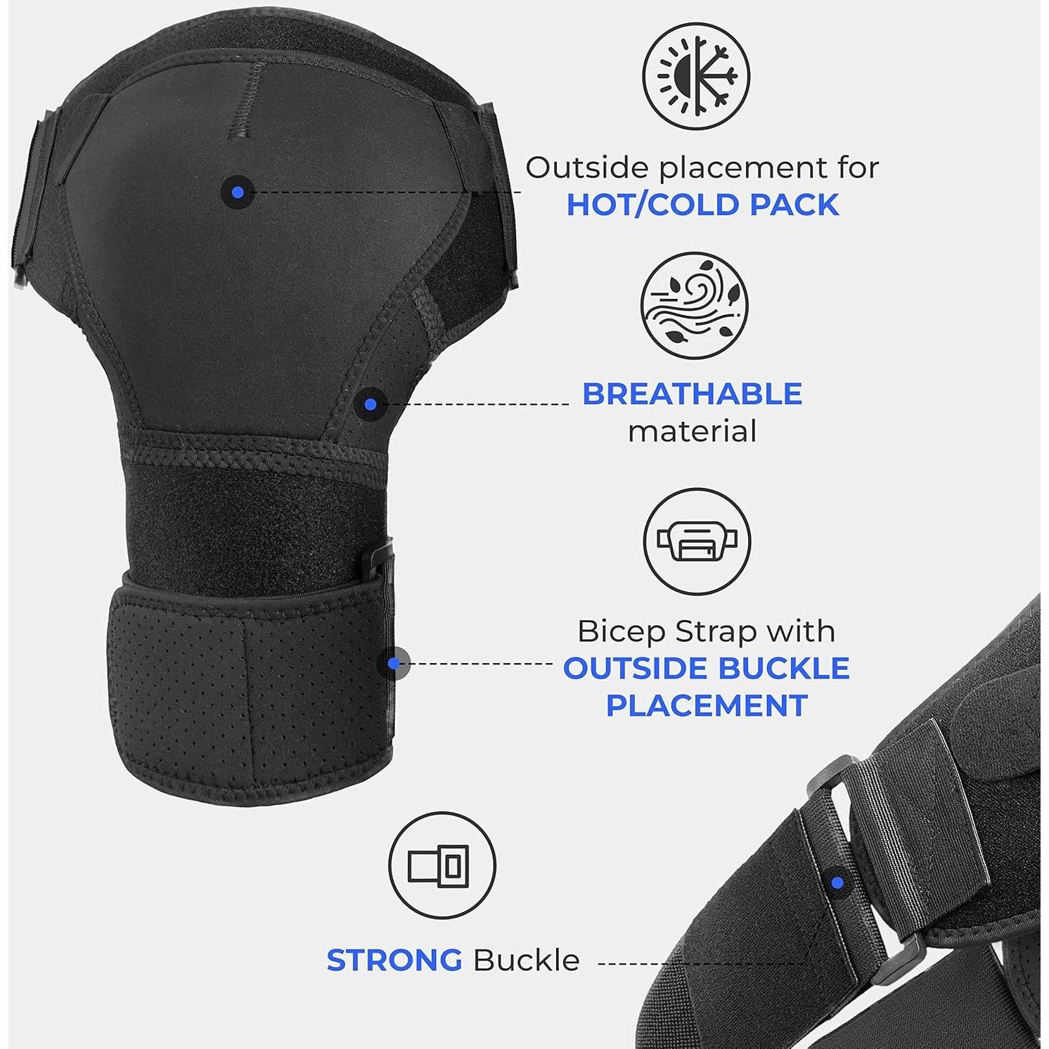 Faja para Hombro POAGL Grande Negro Soporte Compresión