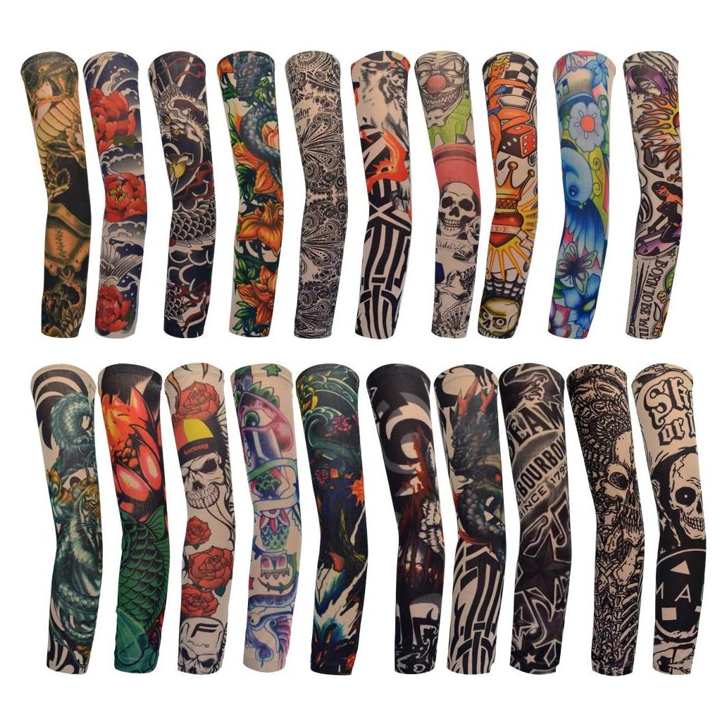 HOVEOX 20 Mangas de Tatuaje Temporal para Brazo 41.9 cm