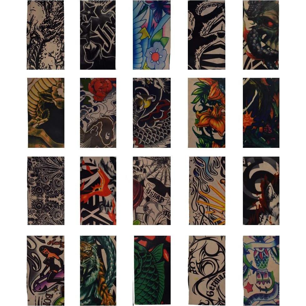 HOVEOX 20 Mangas de Tatuaje Temporal para Brazo 41.9 cm