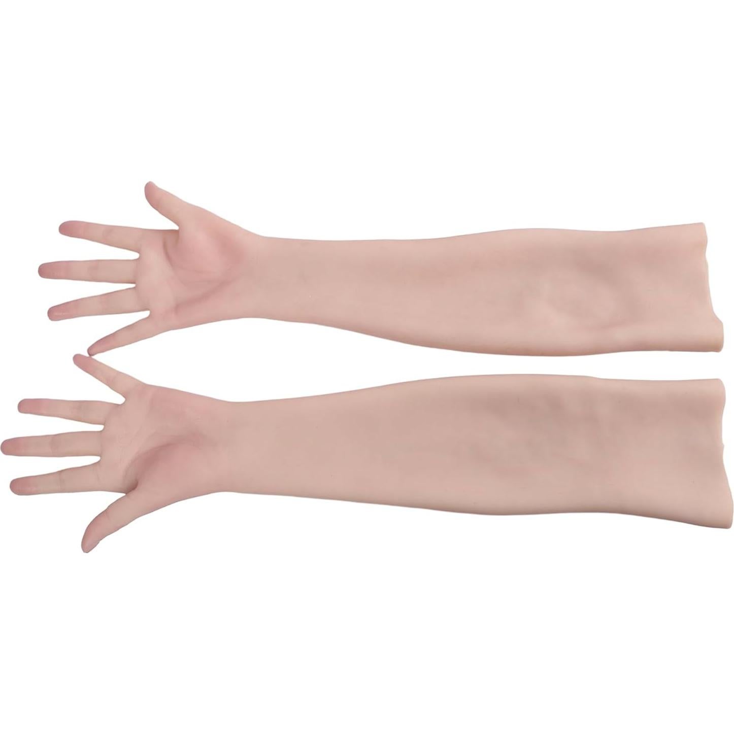 Guantes de Silicona EQAIWUJIE Femeninos Brazo Derecho Bronceado