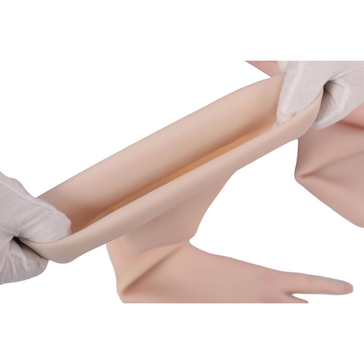 Guantes de Silicona EQAIWUJIE Femeninos Brazo Derecho Bronceado