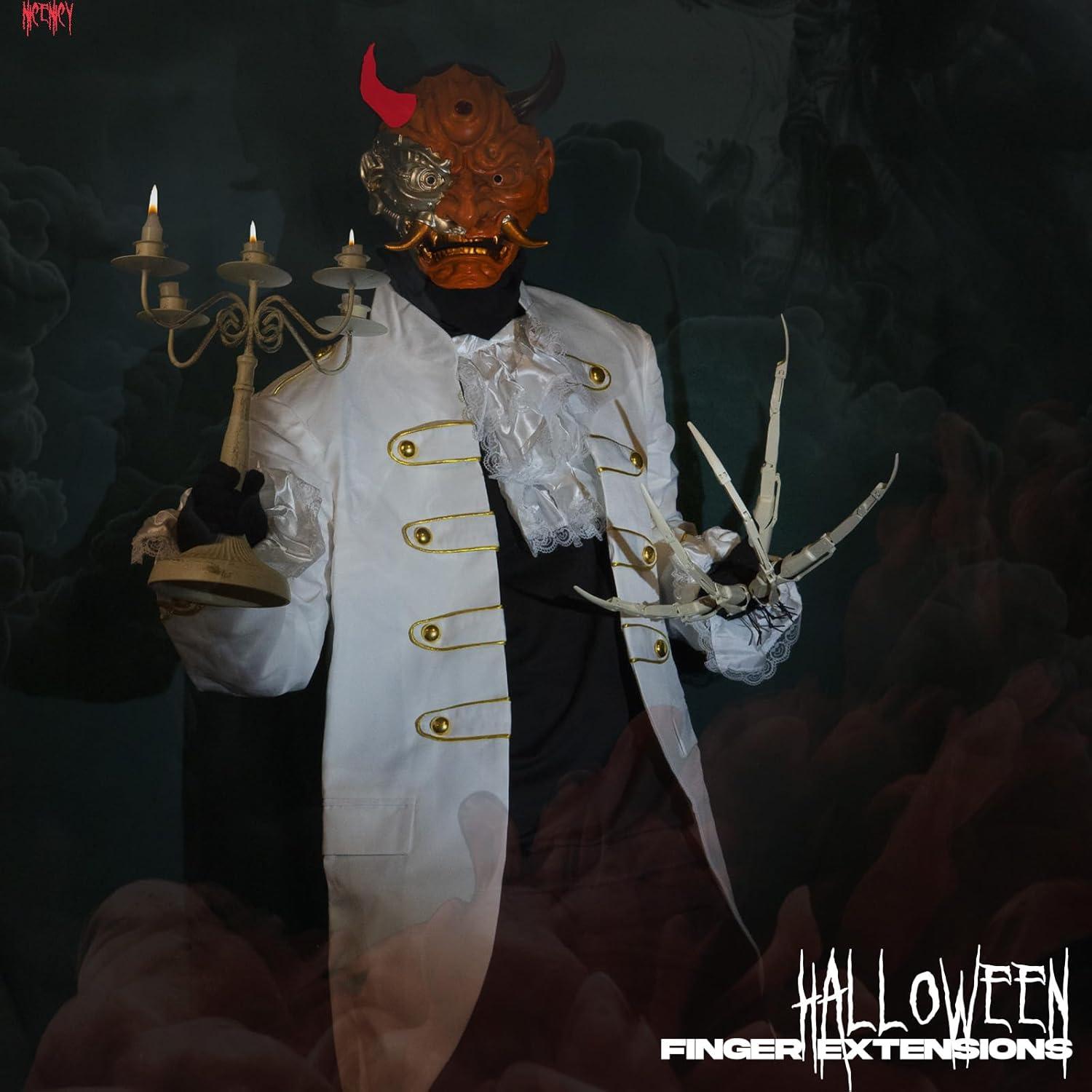 Extensiones de Dedos Articulados NICENICY con Uñas Blancas