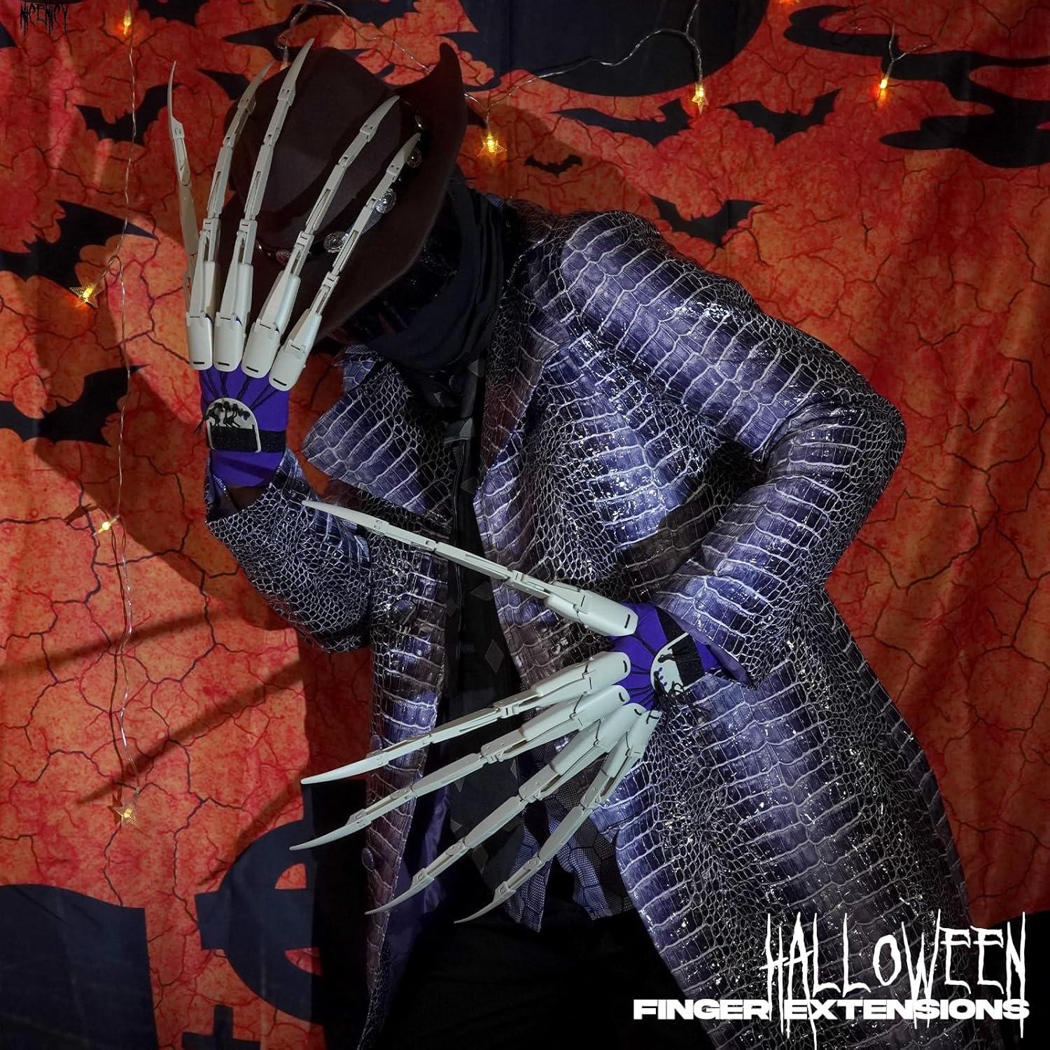 Extensiones de Dedos Articulados NICENICY con Uñas Blancas