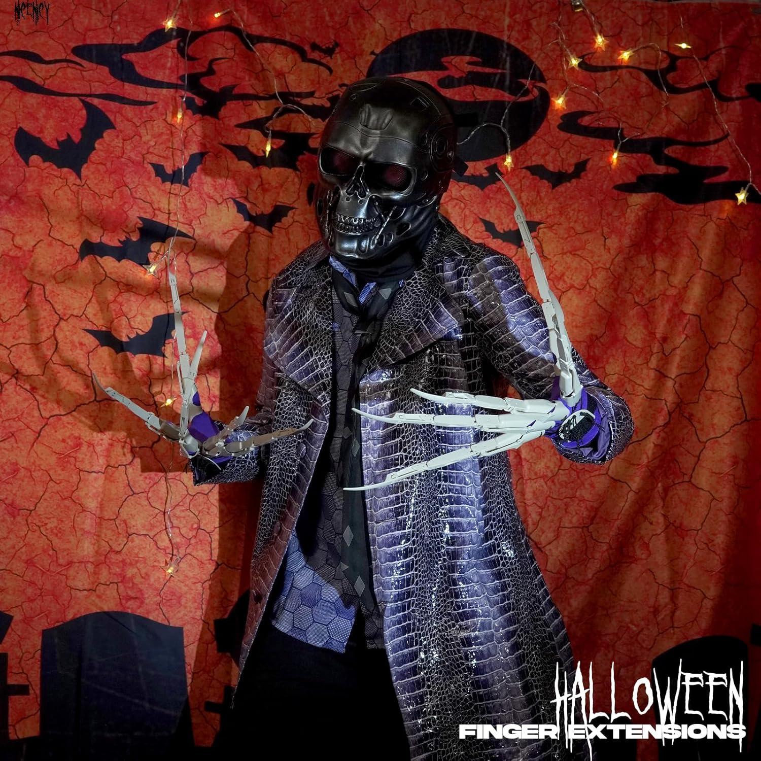 Extensiones de Dedos Articulados NICENICY con Uñas Blancas