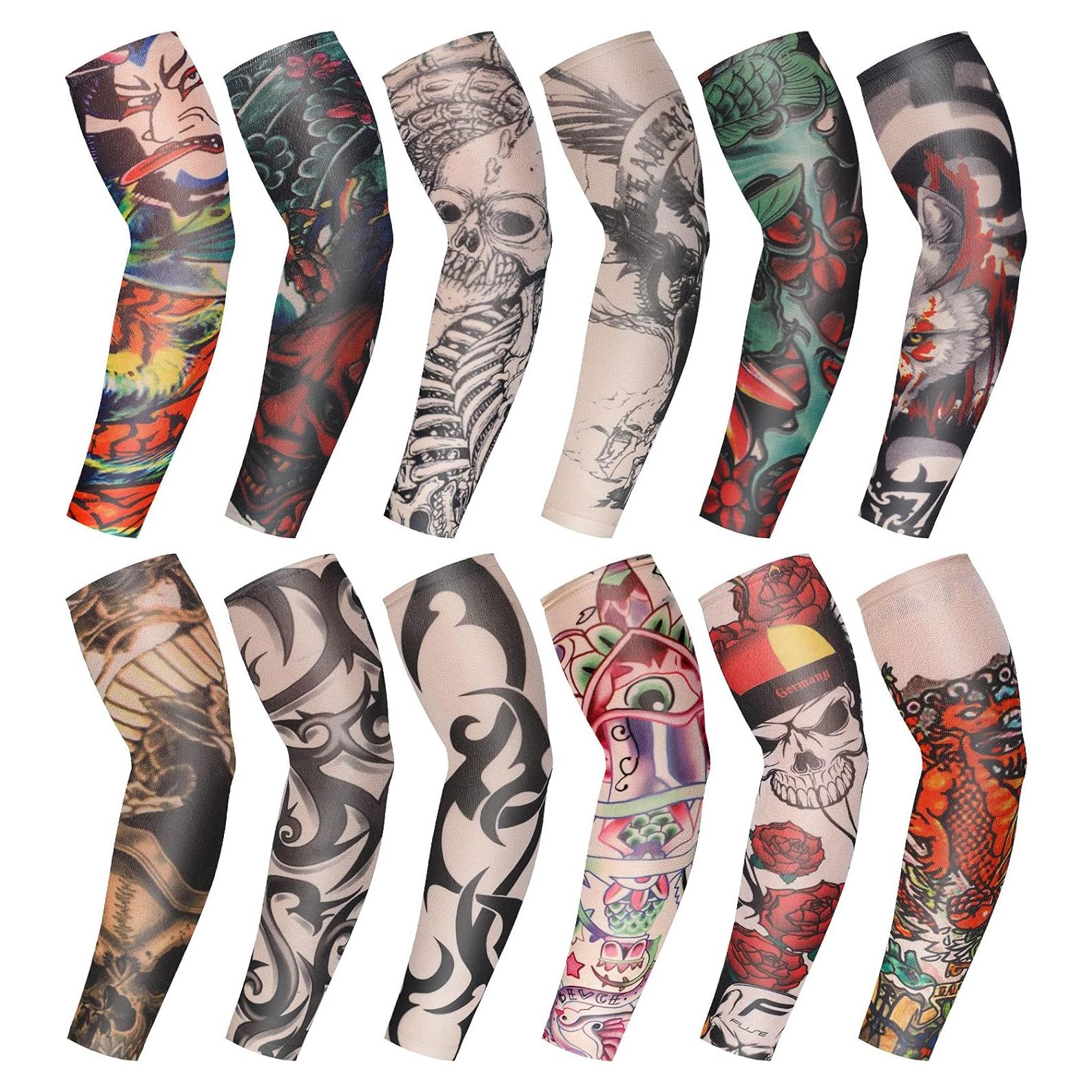 Geyoga 12 Mangas Tatuaje Talla Grande Protección UV