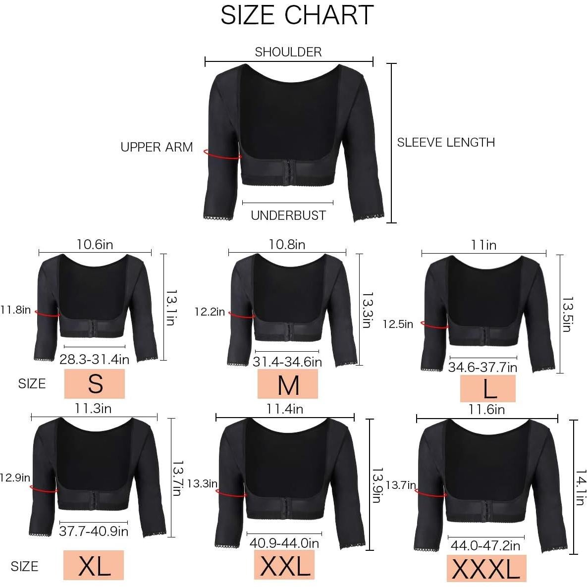 Faja de Brazo Woahee Talla Grande Compresión Negra