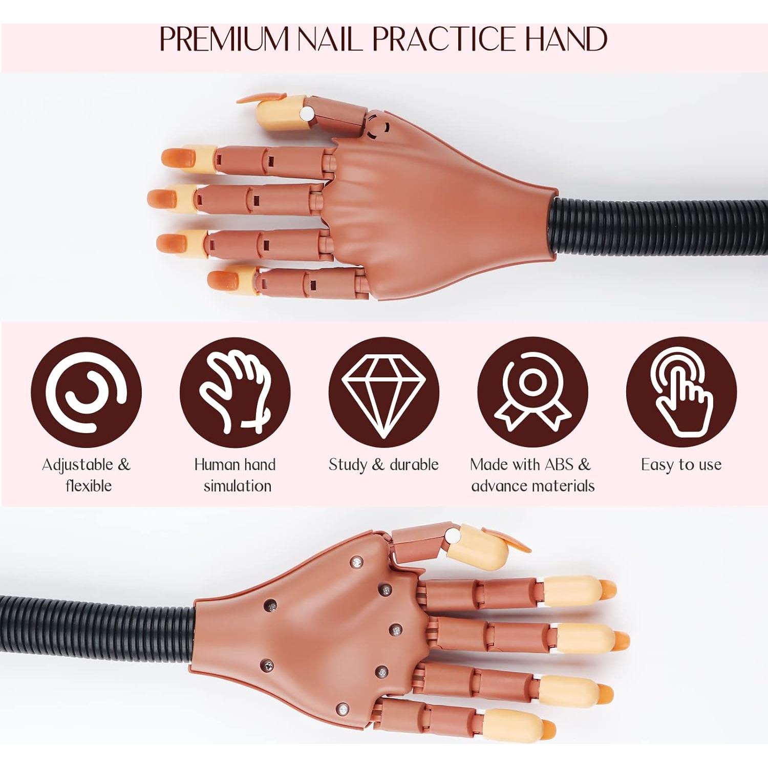 Kit de Mano de Práctica Saviland para Uñas Acrílicas 200PCS