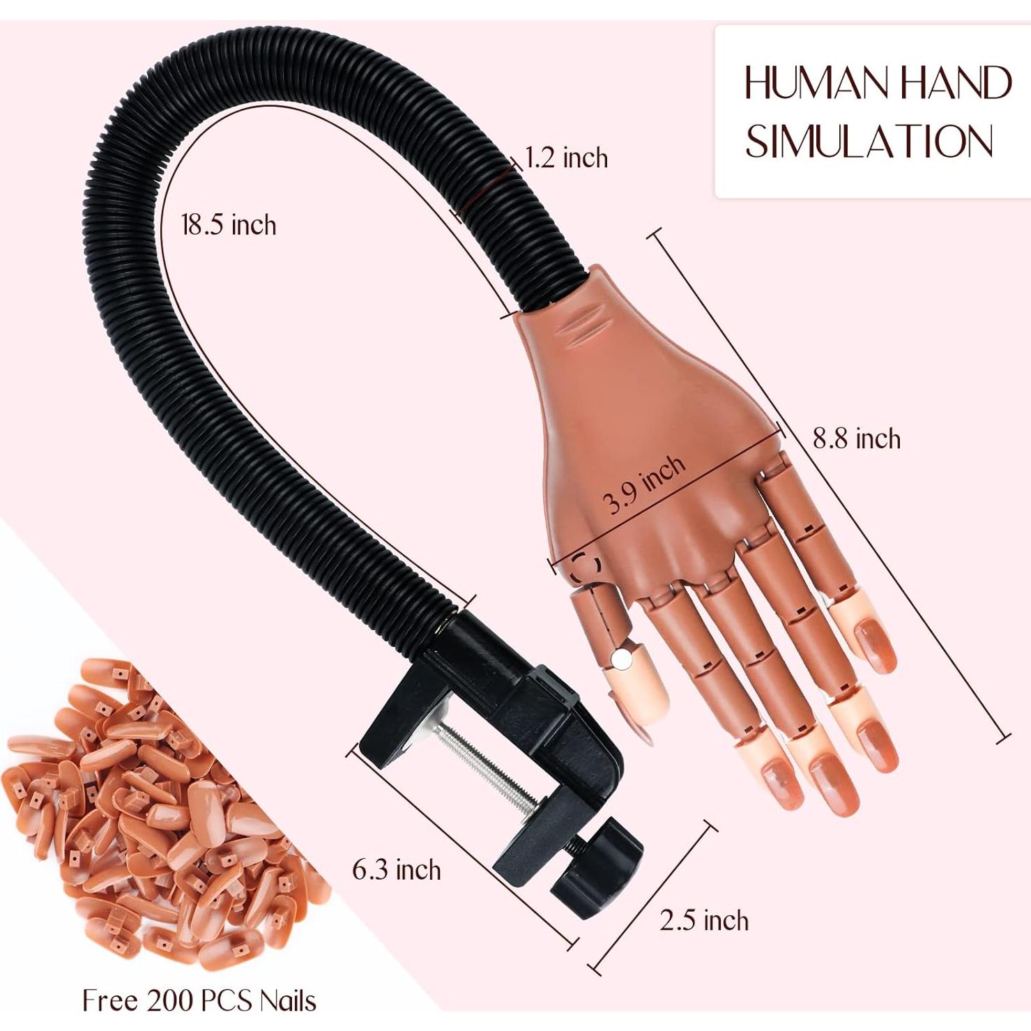 Kit de Mano de Práctica Saviland para Uñas Acrílicas 200PCS