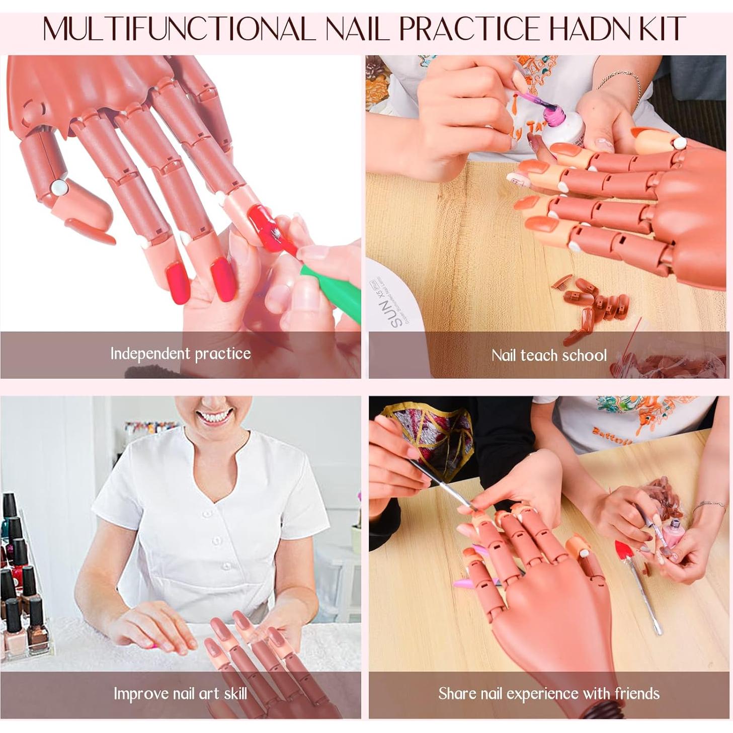 Kit de Mano de Práctica Saviland para Uñas Acrílicas 200PCS