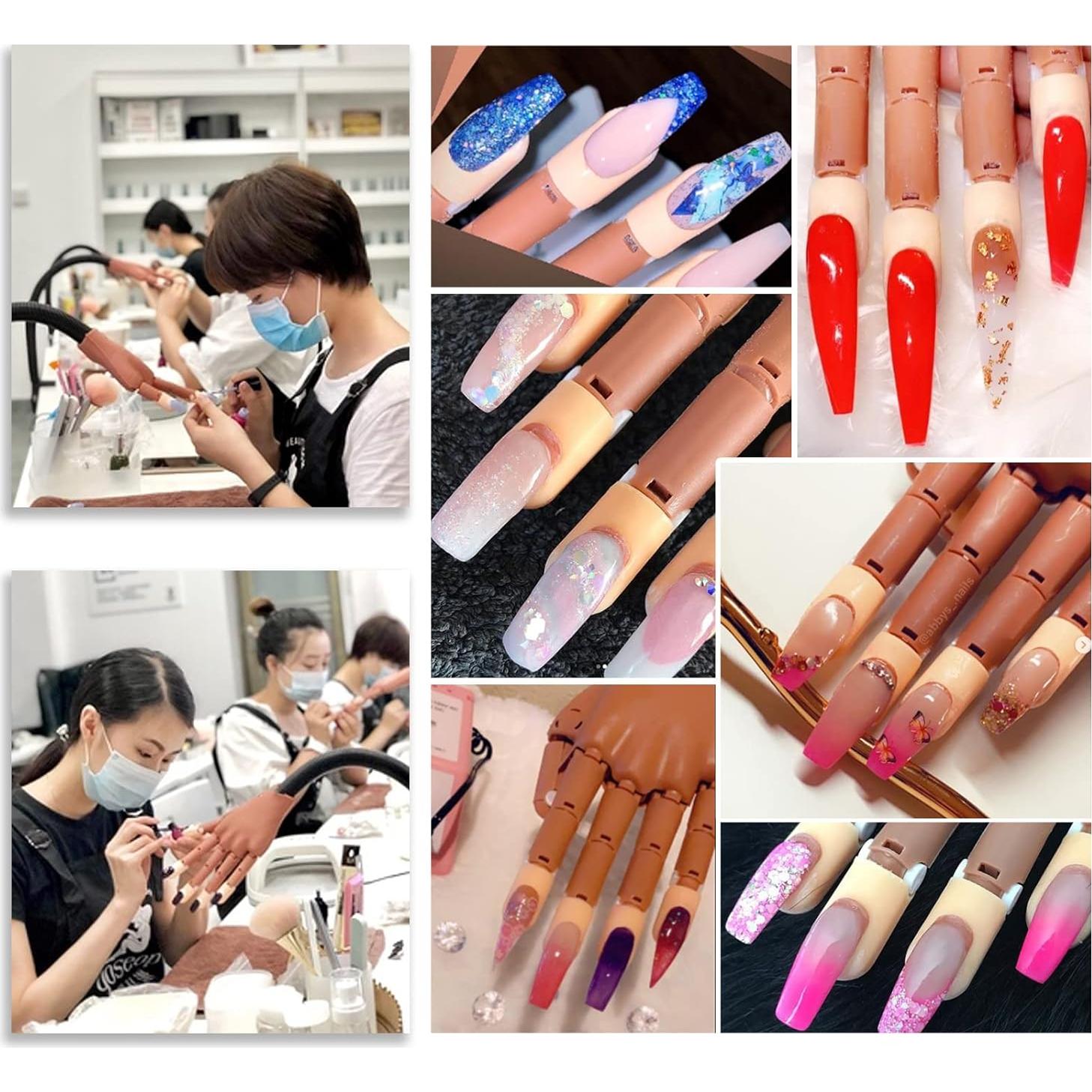 Mano de Práctica para Uñas LIONVISON con Herramientas