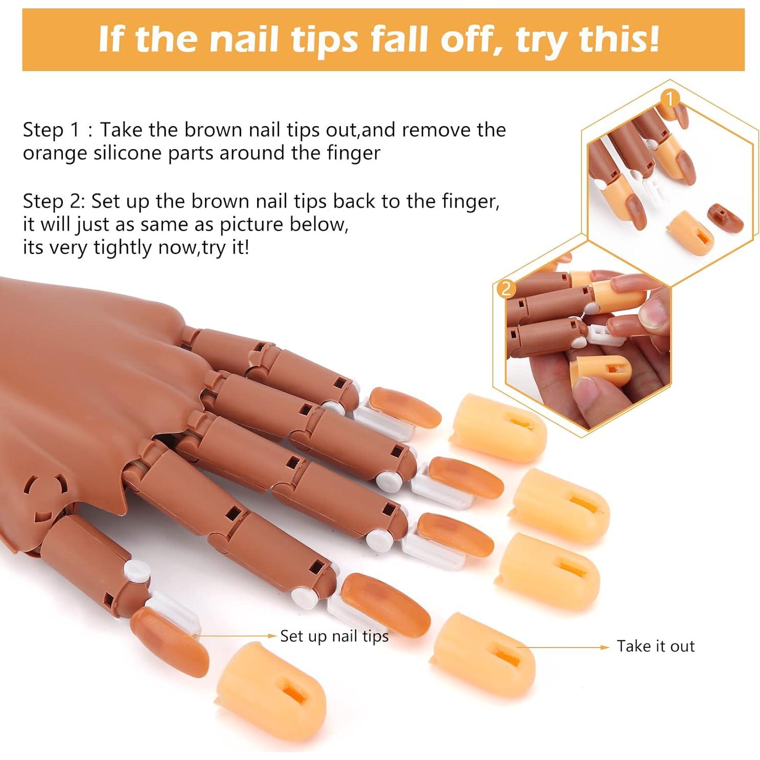 Mano de Práctica para Uñas LIONVISON con Herramientas