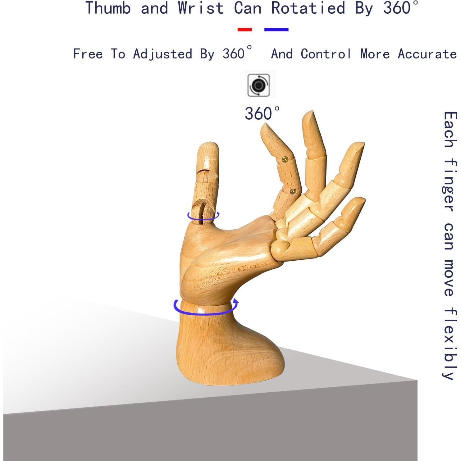 Maniquí de Mano Articulada de Madera Tian Fang 19 cm