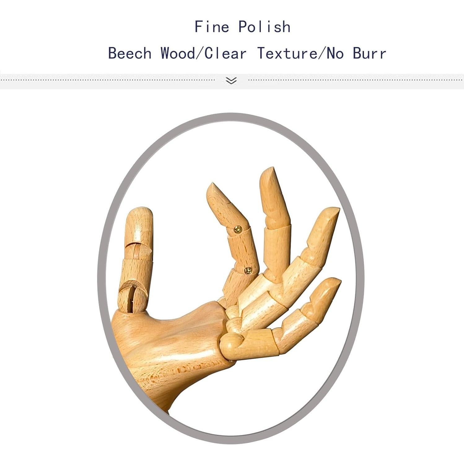 Maniquí de Mano Articulada de Madera Tian Fang 19 cm