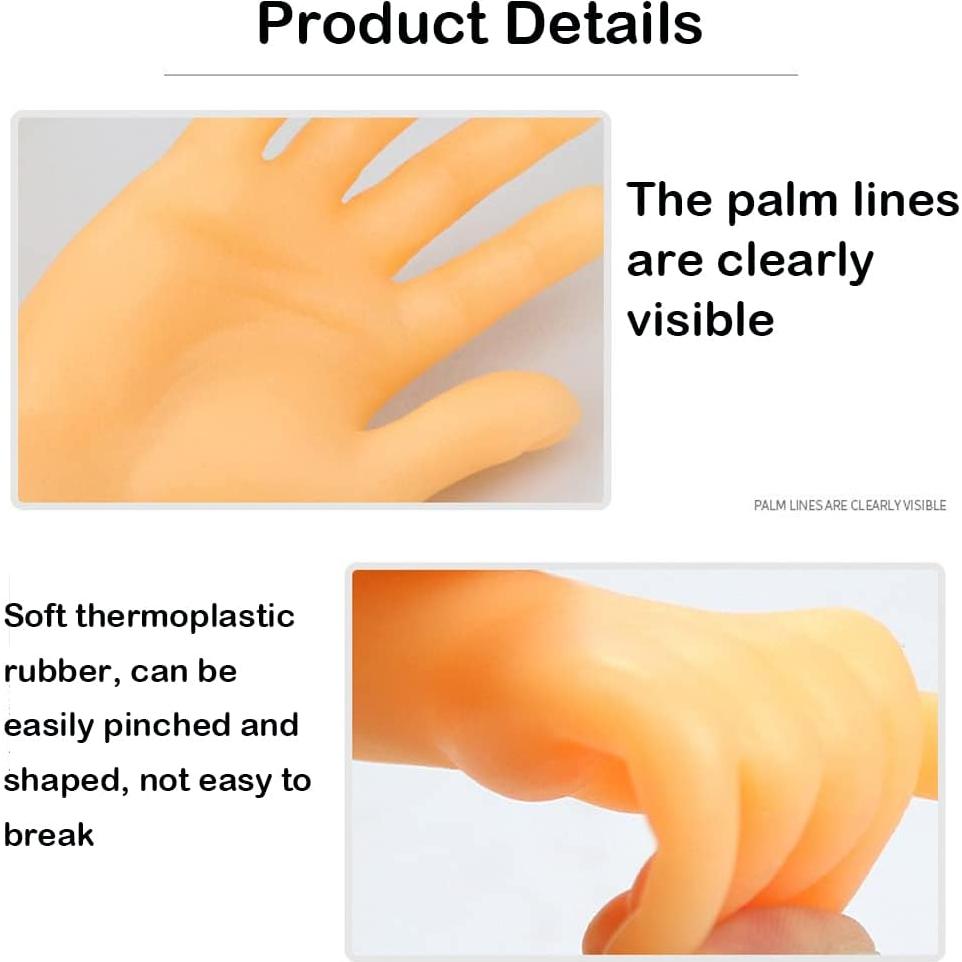 30 Mini Títeres de Goma Zanshen Manos Realistas 331g