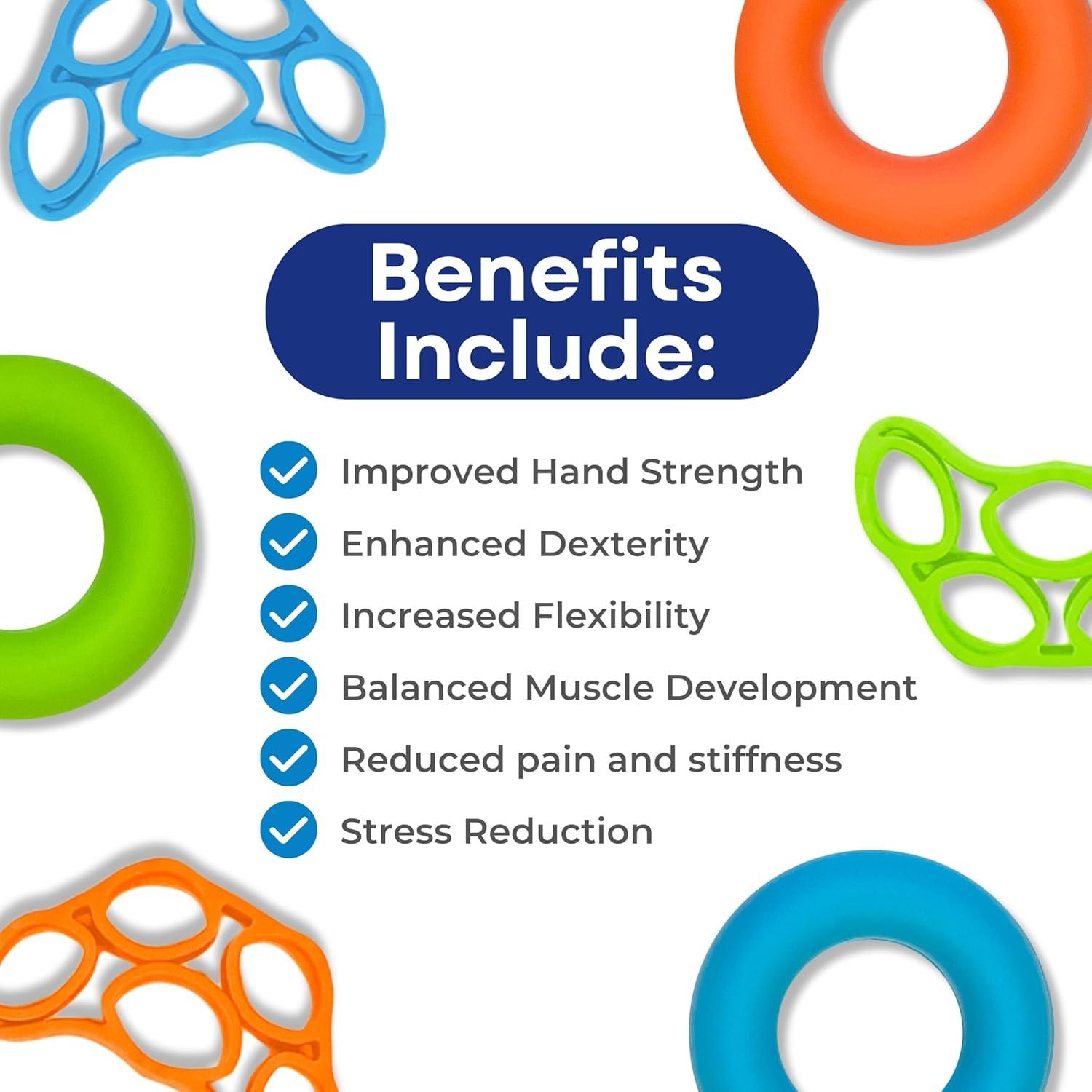 Kit de Ejercitador de Mano RMS 6 Piezas Silicona