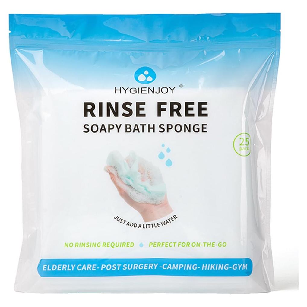 Toallitas de Baño Sin Enjuague Hygienjoy 25 Paquetes 27x24cm