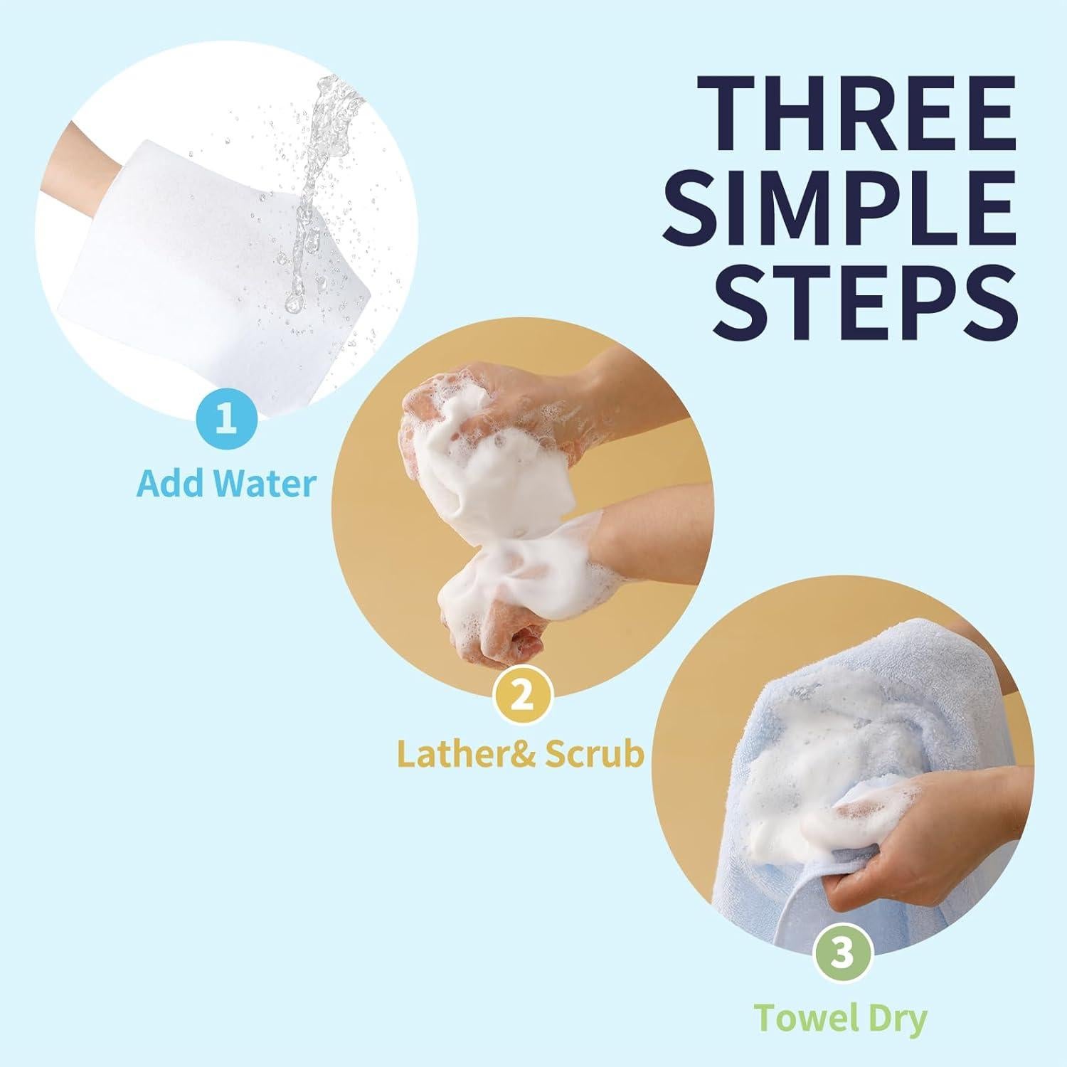 Toallitas de Baño Sin Enjuague Hygienjoy 25 Paquetes 27x24cm