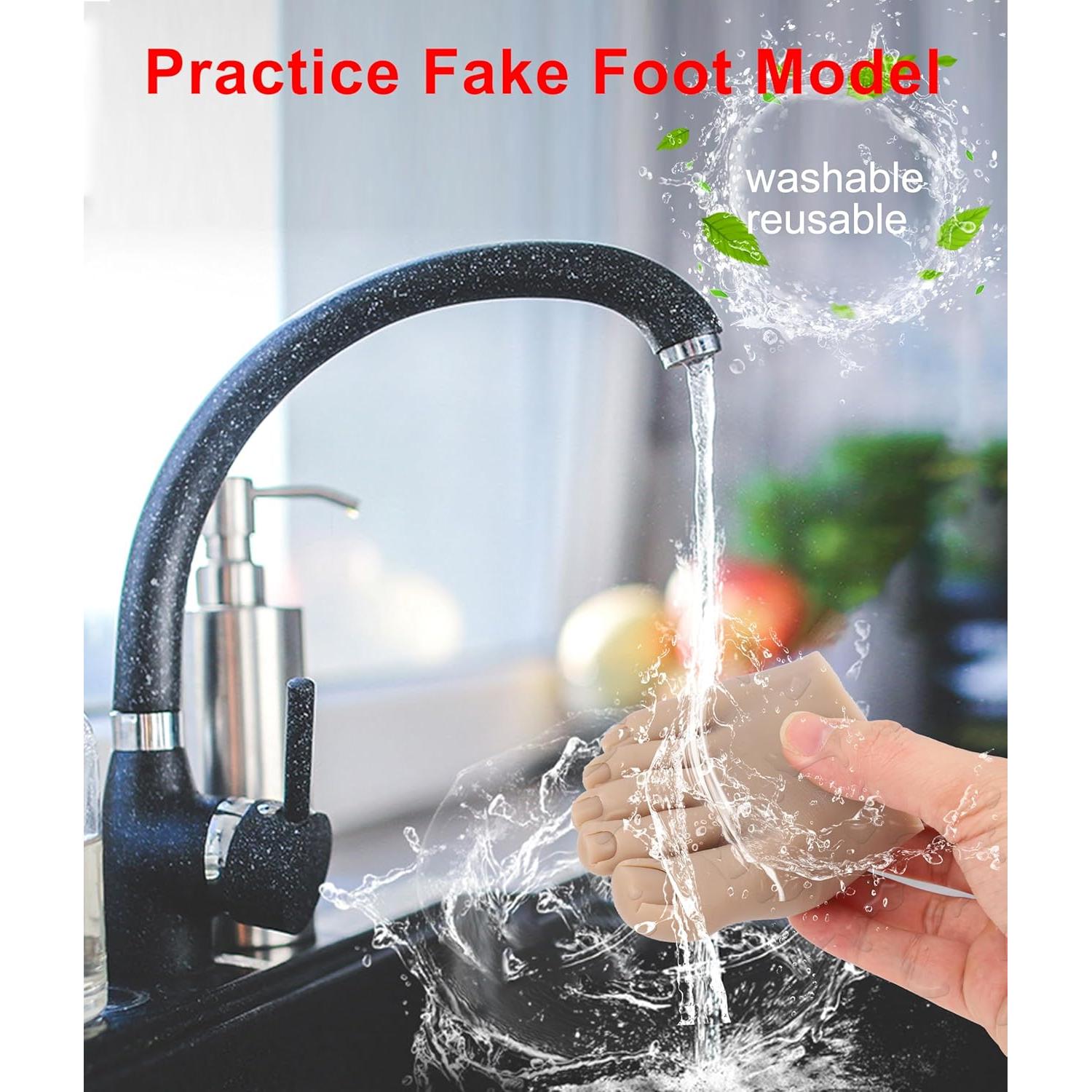 Modelo de Pie Falso de Práctica Diydeg para Arte de Uñas Izquierdo