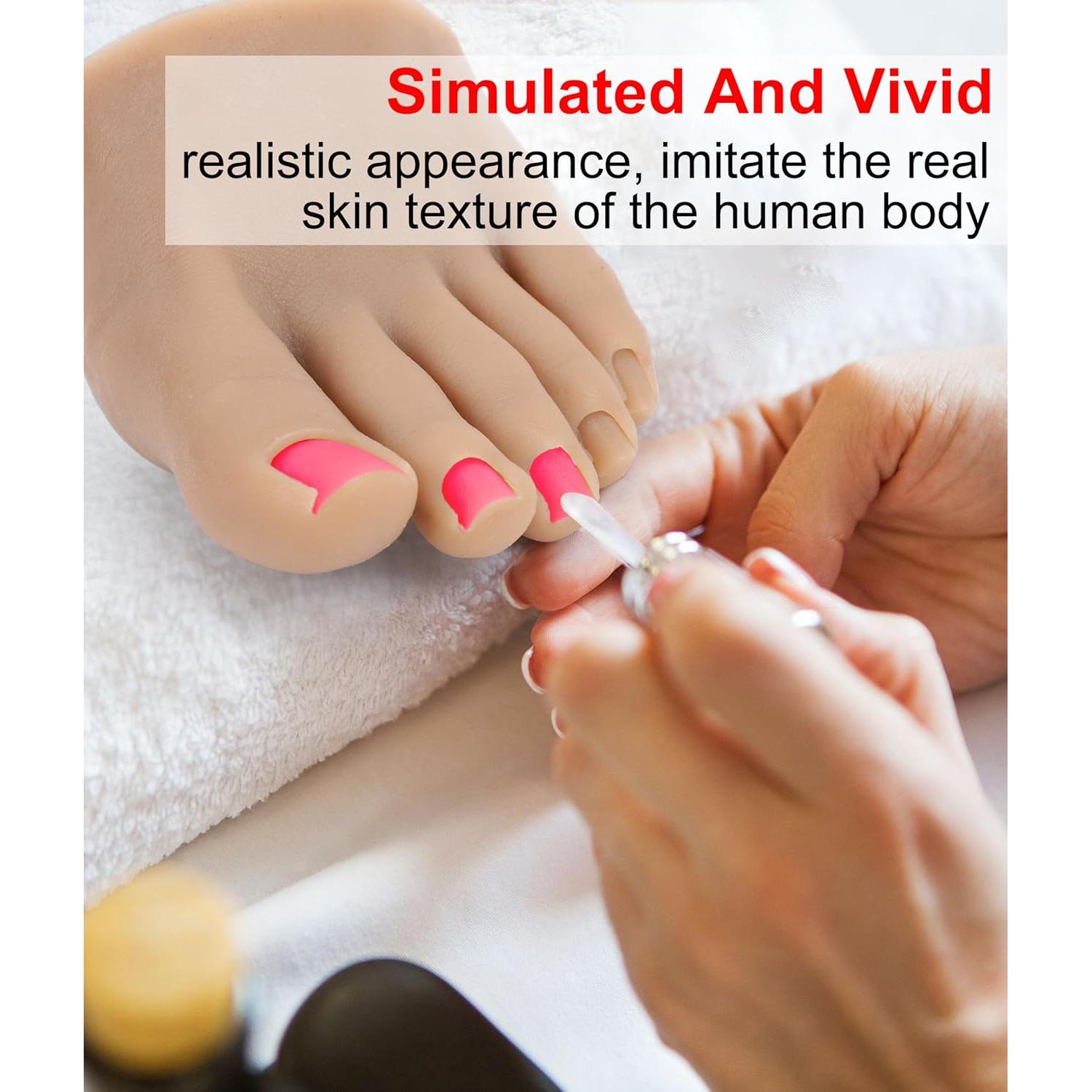 Modelo de Pie Falso de Práctica Diydeg para Arte de Uñas Izquierdo