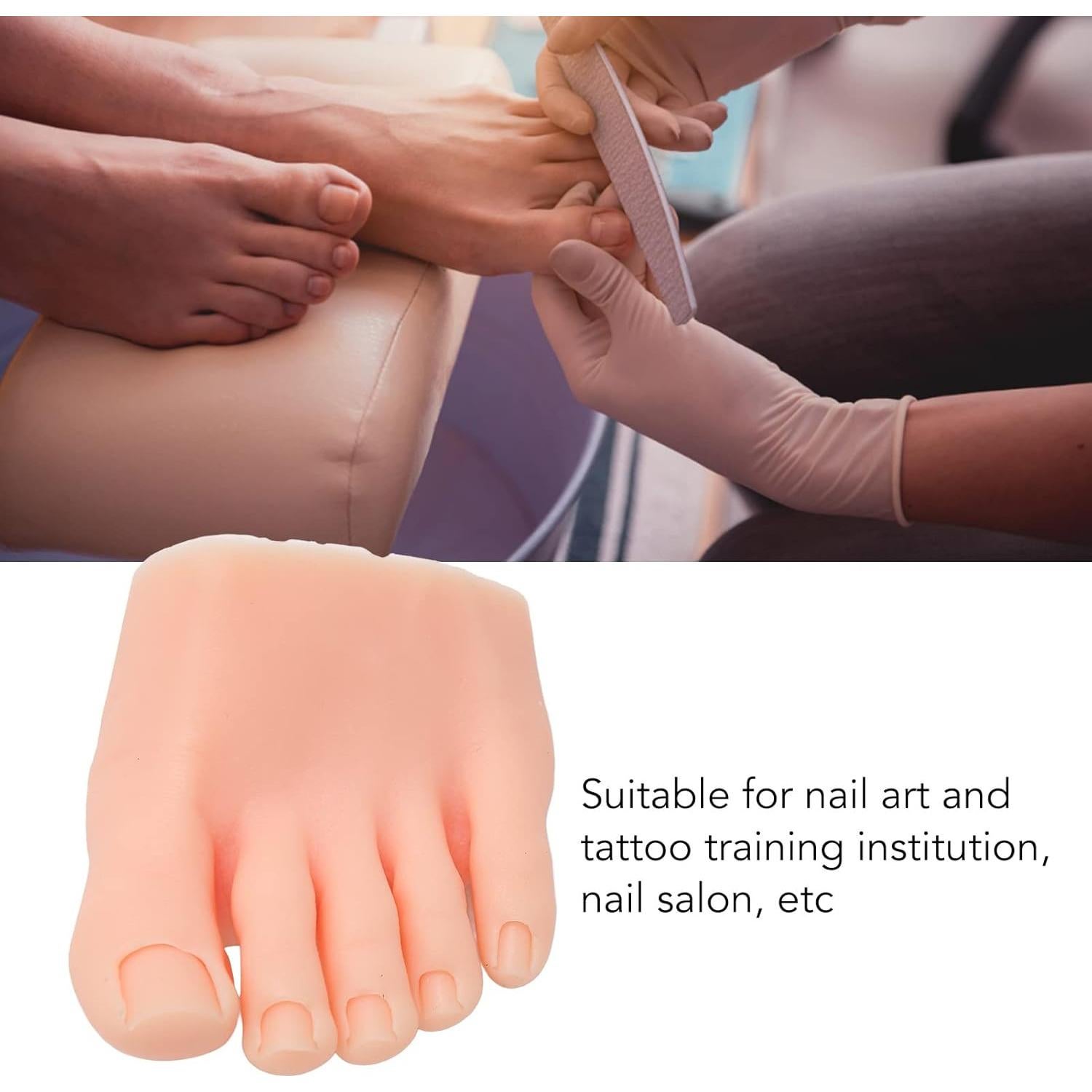 Modelo de Pie Falso de Silicona Suave para Arte de Uñas