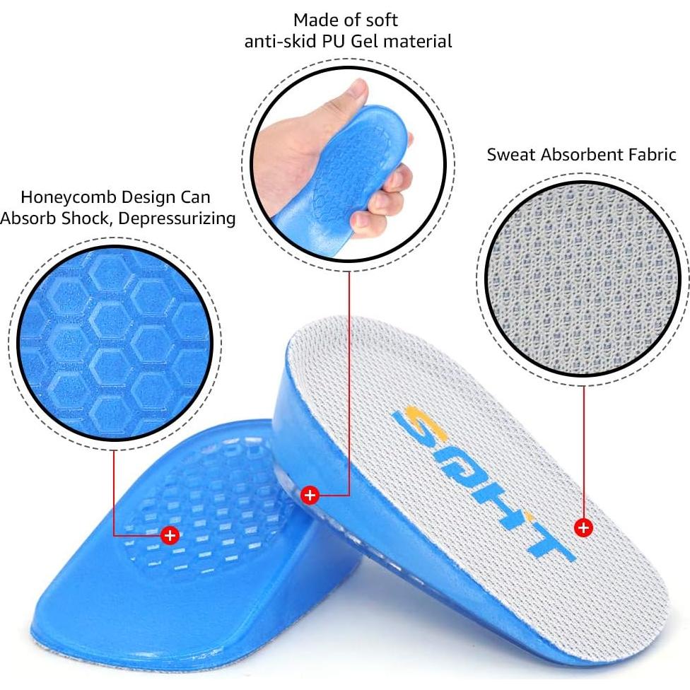 Elevador de Talón SQHT 3.56 cm Unisex Azul y Beige