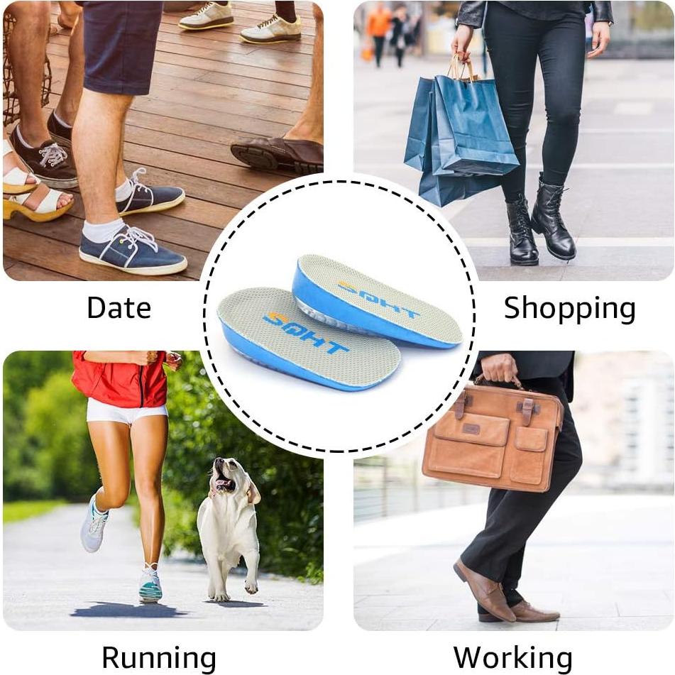 Elevador de Talón SQHT 3.56 cm Unisex Azul y Beige