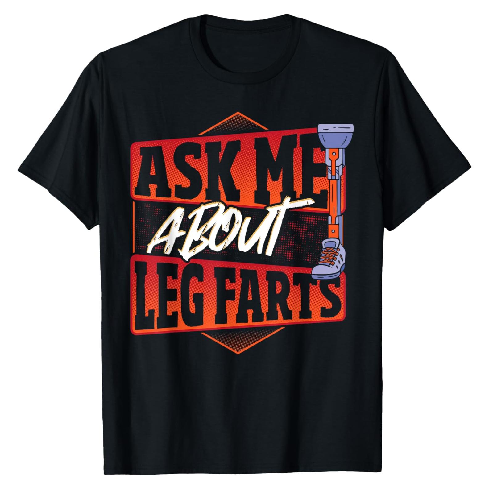 Camiseta Humorística para Amputados - Accesorios Protésicos - Negro - Pequeño