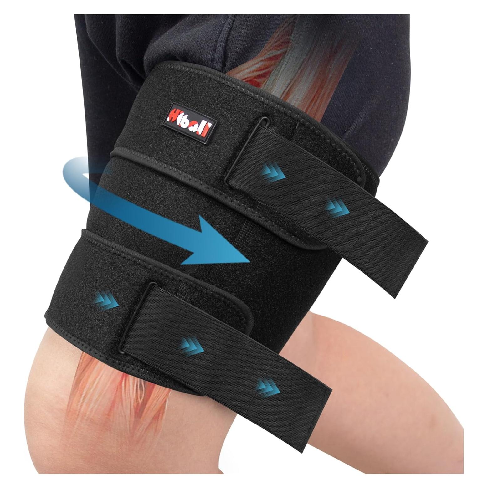 Faja de Compresión para Muslo Hiball Unisex X-Grande Negra