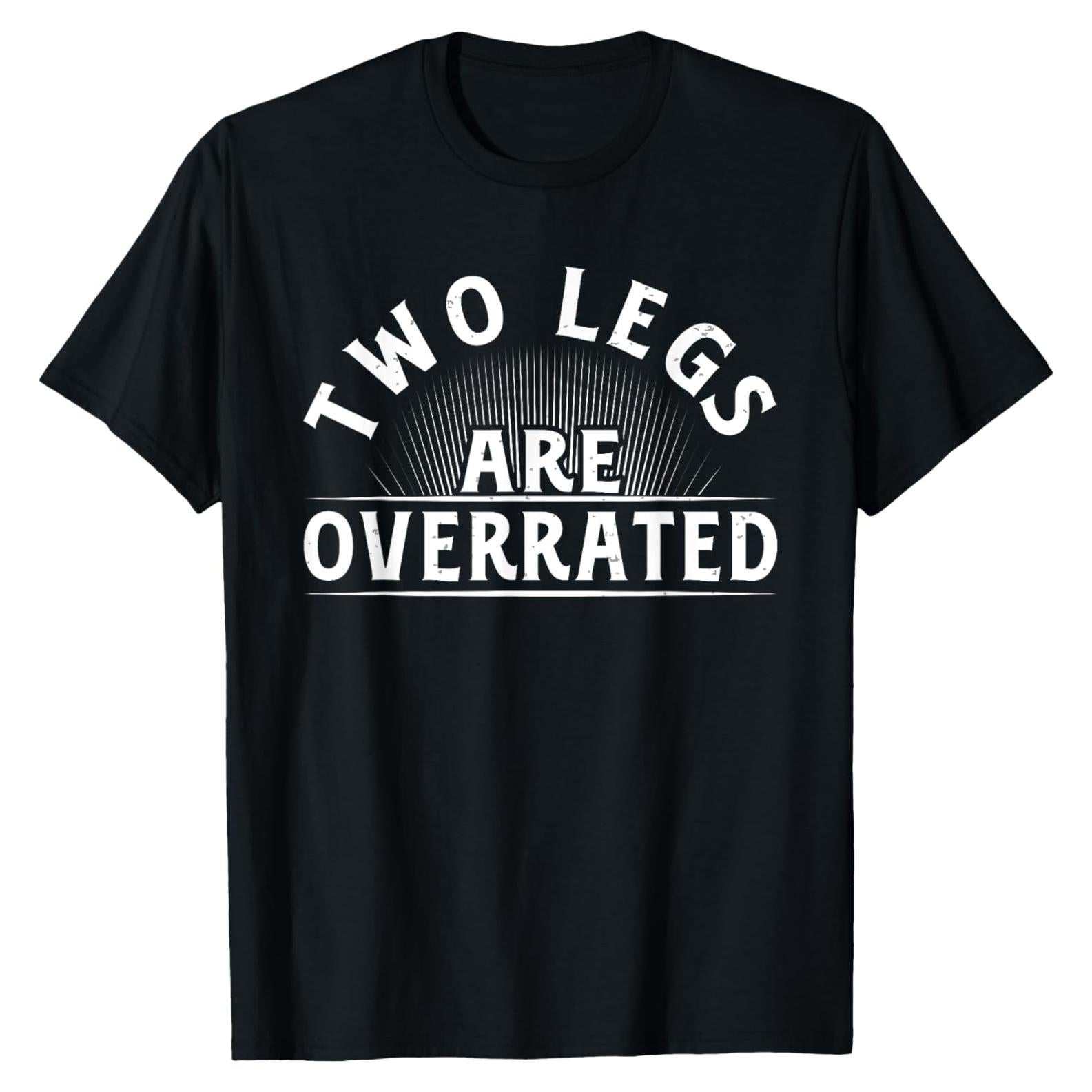 Camiseta humorística para amputados - Pierna Amputada Divertida - Negro