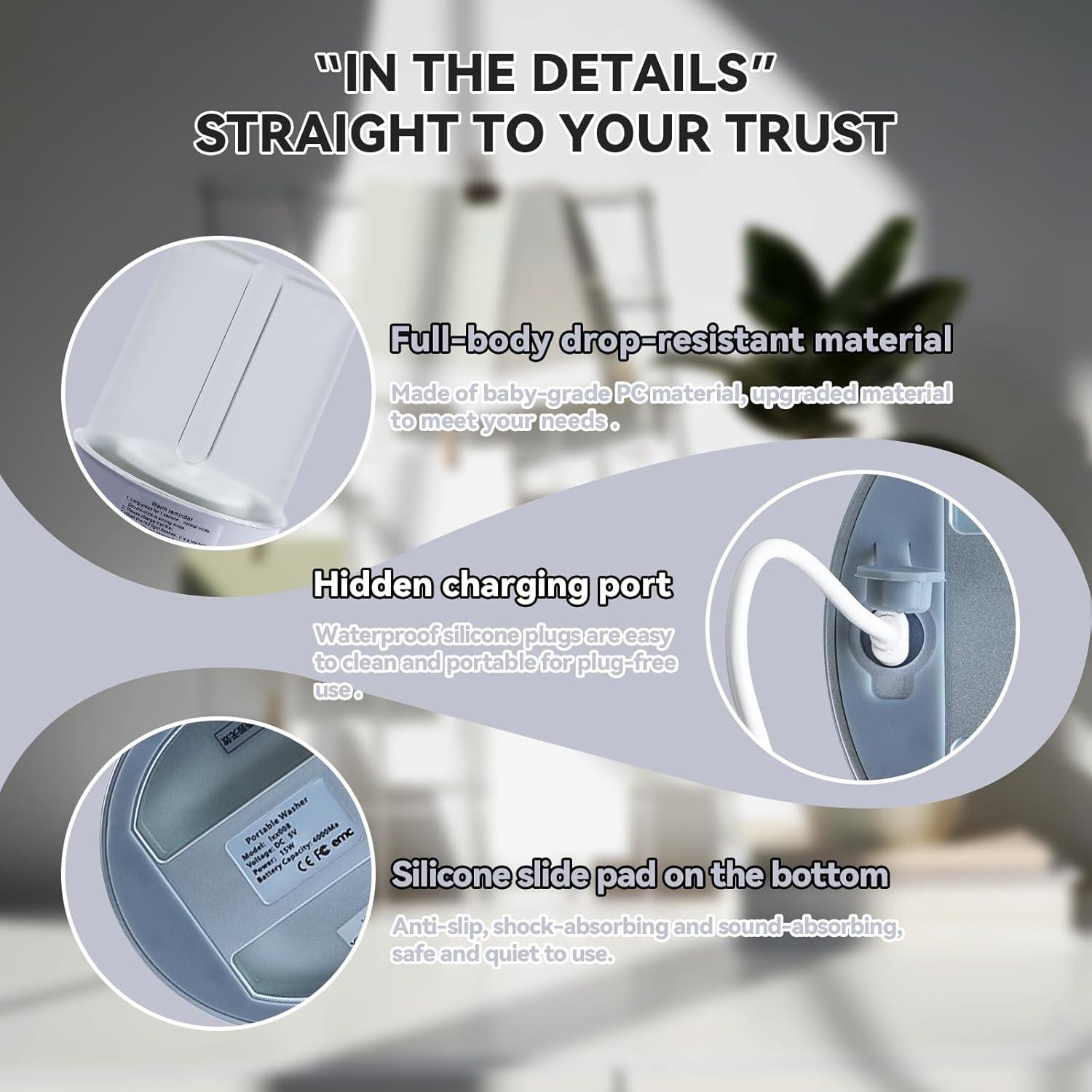 Lavadora Mini Portátil SUNHAIXIA 1L Compacta para Ropa