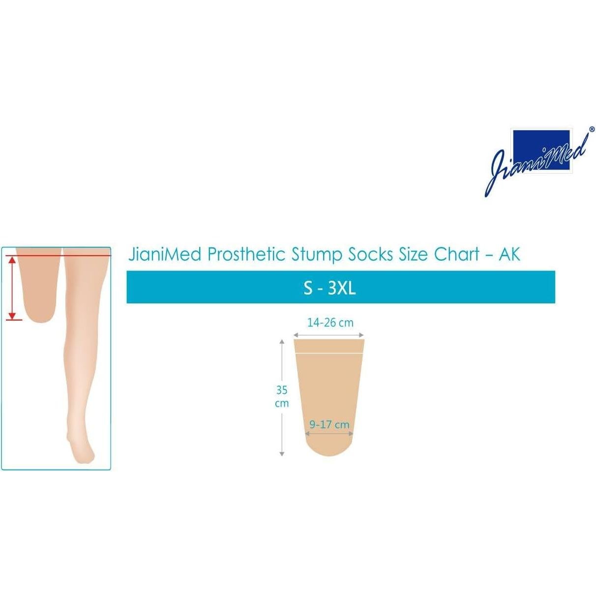 Calcetines Prostéticos JianiMed Beige/Negro 4 PZS Compresión Ligera