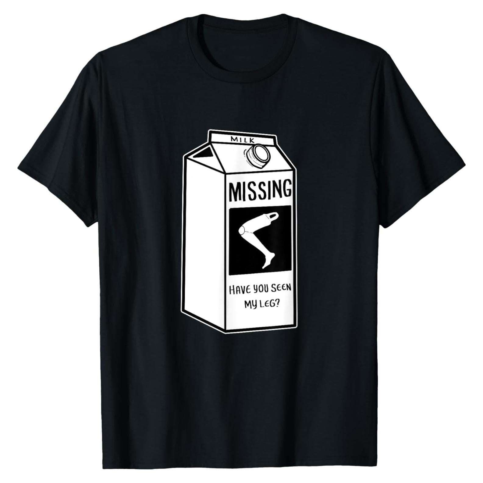 Camiseta Humorística para Hombre con Pierna Protésica - Negra