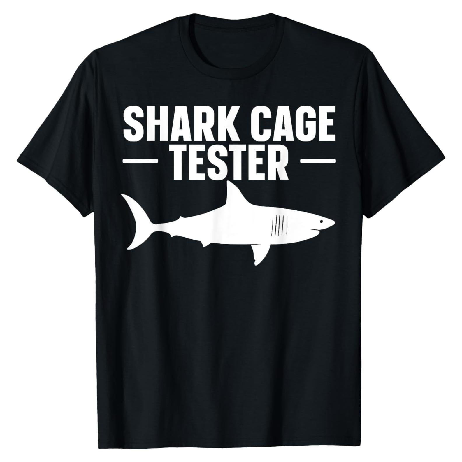 Camiseta para hombres Shark Cage Tester - Amputados, Negro