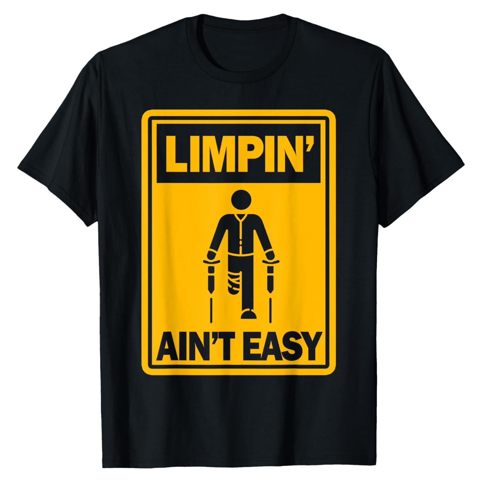 Camiseta para Hombres La Vida de un Amputado - Negra - Pequeña