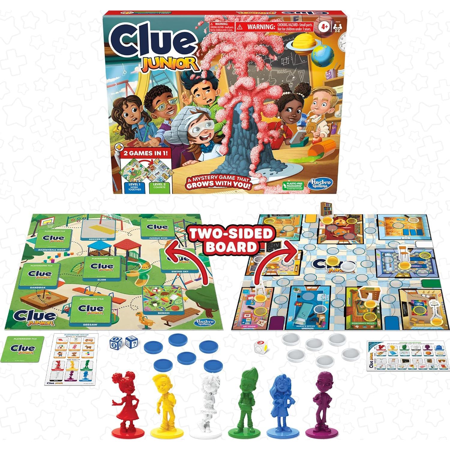 Juego de Mesa Clue Junior Hasbro | 2 Juegos en 1 para Niños